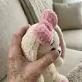 Bunny with Colorful Ears Amigurumi Pattern step 2 - assembly progress
