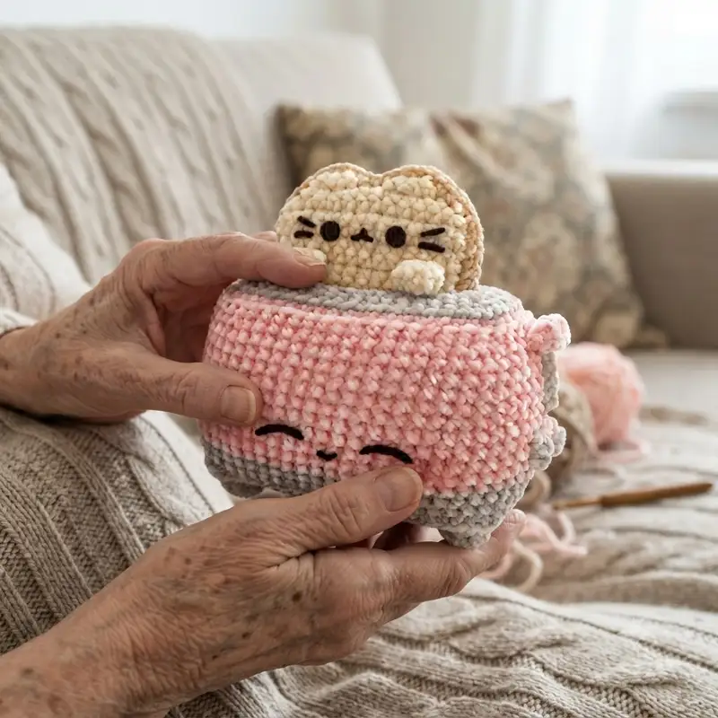 Quality crochet pattern: Kitty Toaster Amigurumi Pattern - Intermediate level guide with complete instructions
