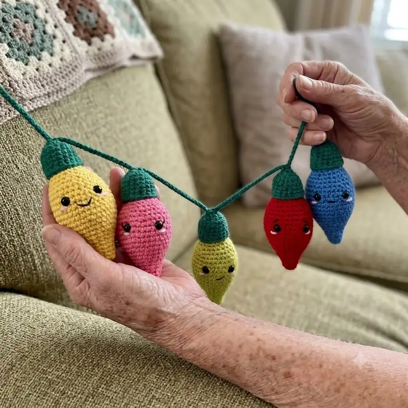 Quality crochet pattern: The Festive Lights Amigurumi Pattern - Intermediate level guide with complete instructions