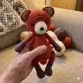 Red Fox Amigurumi Pattern step 4 - final assembly and finishing