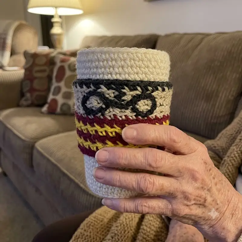 Quality crochet pattern: Harry Potter Cup Cozy Pattern - Beginner Friendly level guide with complete instructions