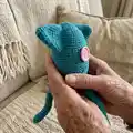 Squid Coraline Amigurumi Pattern step 2 - assembly progress