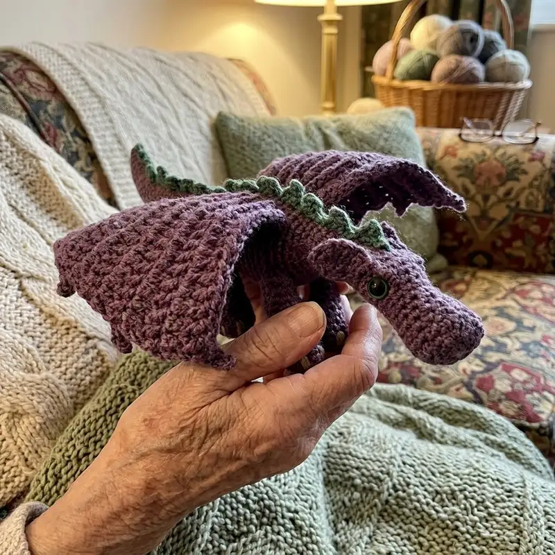 Complimentary Intermediate crochet pattern: Fierce Little Dragon Amigurumi Pattern - Simple to follow guide