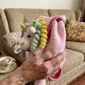 Plush Backpack Unicorn Amigurumi Pattern step 2 - assembly progress