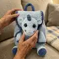 Plush Backpack Dragon Amigurumi Pattern step 4 - final assembly and finishing
