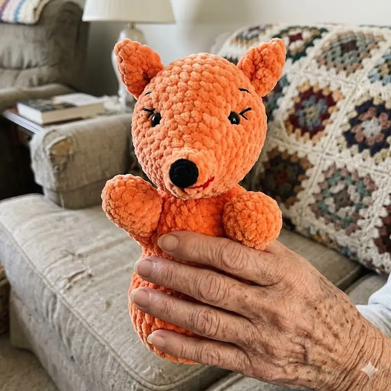 Complimentary Intermediate crochet pattern: FOX HAND PUPPET Amigurumi Pattern - Simple to follow guide