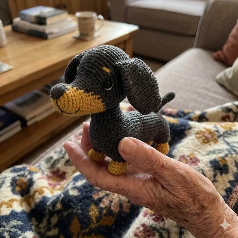 Complimentary Intermediate crochet pattern: Yumi the Dachshund Bicolor Amigurumi Pattern - Simple to follow guide