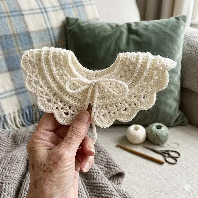 Complimentary Intermediate crochet pattern: Lovely Collar Pattern - Simple to follow guide