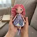 Iris Doll Amigurumi Pattern step 1 - construction progress