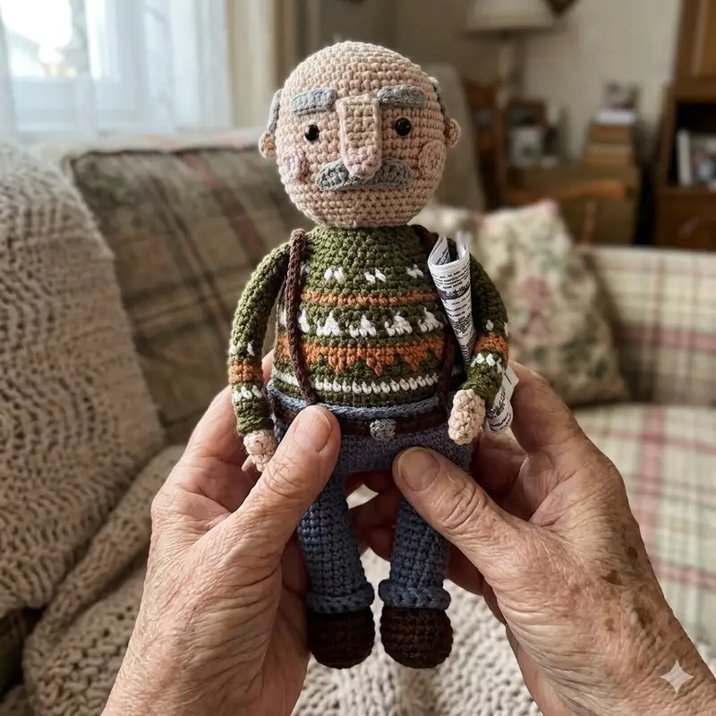 Quality crochet pattern: Grandpa Amigurumi Pattern - Intermediate level guide with complete instructions