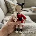 Cruella Doll Amigurumi Pattern step 1 - construction progress