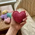 Conversation Candy Hearts Amigurumi Pattern step 1 - construction progress