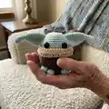 Baby Alien Amigurumi Pattern step 1 - construction progress