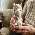 The Bowling Llama Amigurumi Pattern step 1 - construction progress