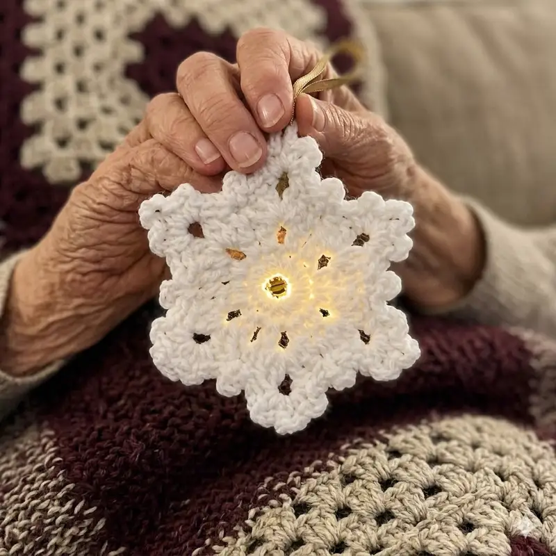Complimentary Beginner Friendly crochet pattern: Snowflake Ornament Pattern - Simple to follow guide