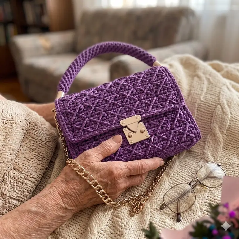 Complimentary Intermediate crochet pattern: Canvas Handbag Pattern - Simple to follow guide