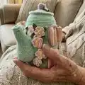 Spring Teapot House Amigurumi Pattern step 2 - assembly progress