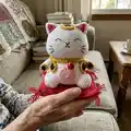 Lucky Cat Amigurumi Pattern step 1 - construction progress