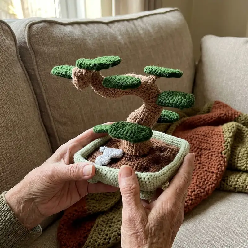 Quality crochet pattern: Bonsai Tree Amigurumi Pattern - Intermediate level guide with complete instructions