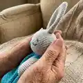 Bunny Lovey Crochet Amigurumi Pattern step 2 - assembly progress