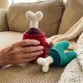 Among Us Crewmate Amigurumi Pattern step 1 - construction progress
