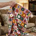 Field of Daisies Crochet Blanket Pattern step 2 - assembly progress