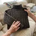 Crossbill Men's Sweater Pattern step 1 - construction progress
