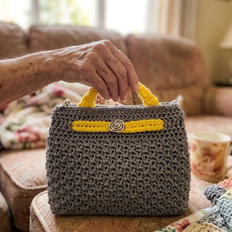 Complimentary Intermediate crochet pattern: Giada Crochet Bag Pattern - Simple to follow guide