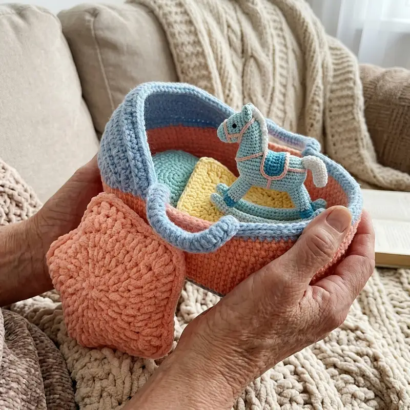 Quality crochet pattern: Baby Cradle Pattern - Intermediate level guide with complete instructions
