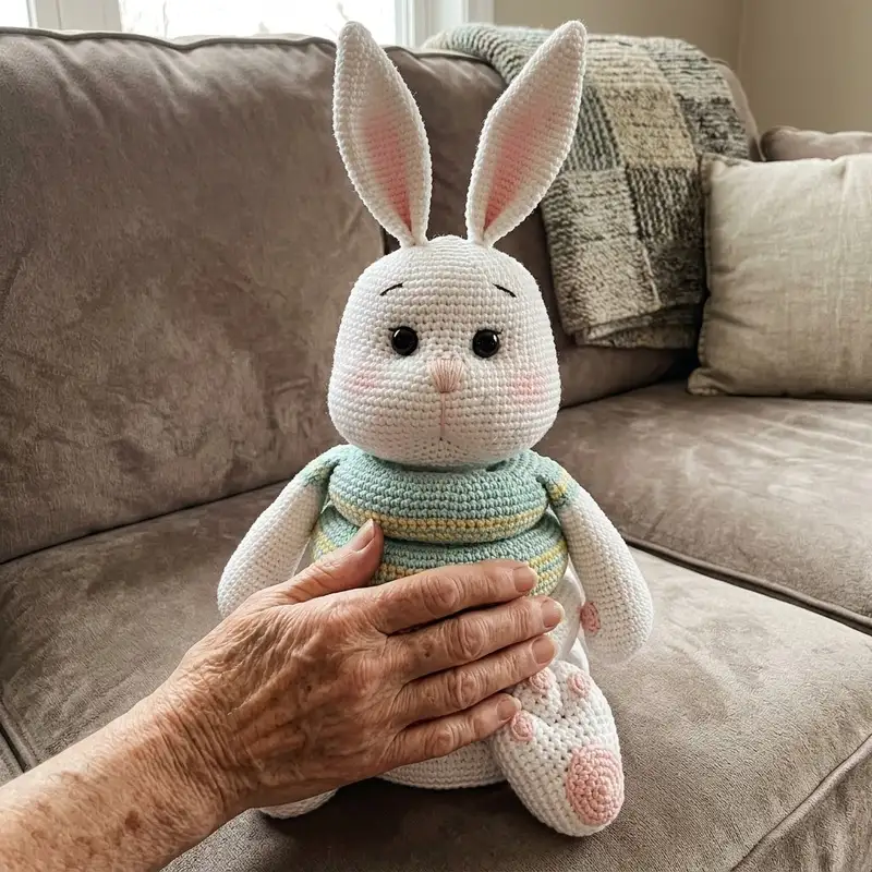 Complimentary Intermediate crochet pattern: Bunny Stacking Toy Amigurumi Pattern - Simple to follow guide