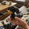 Yumi the Dachshund Bicolor Amigurumi Pattern step 2 - assembly progress