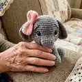 Elephant Amigurumi Pattern step 1 - construction progress