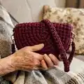 Slice Handbag Crochet Pattern step 2 - assembly progress