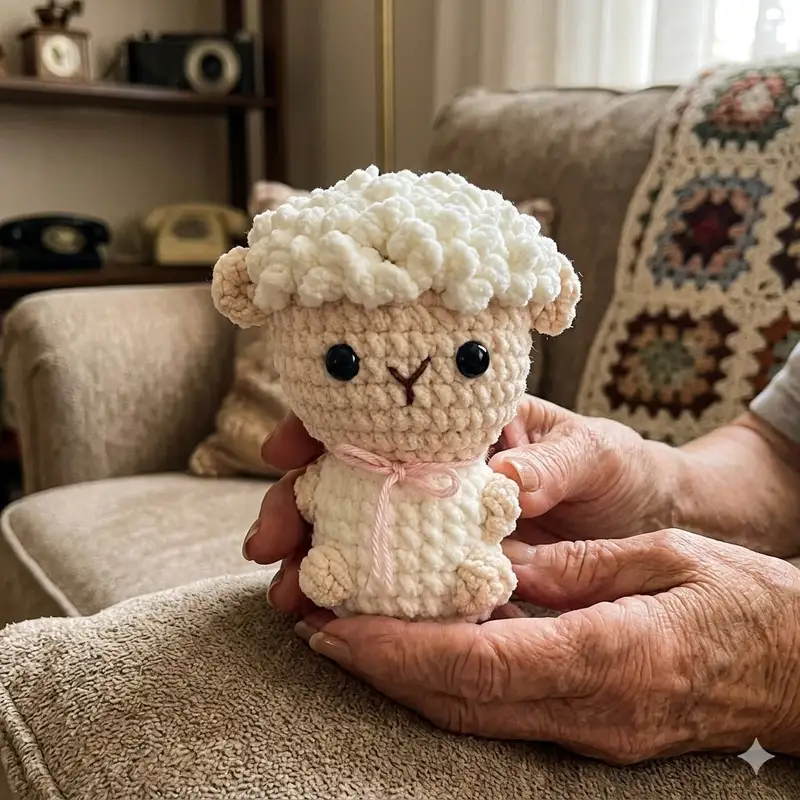 Complimentary Beginner Friendly crochet pattern: Sheep No Sew Amigurumi Pattern - Simple to follow guide