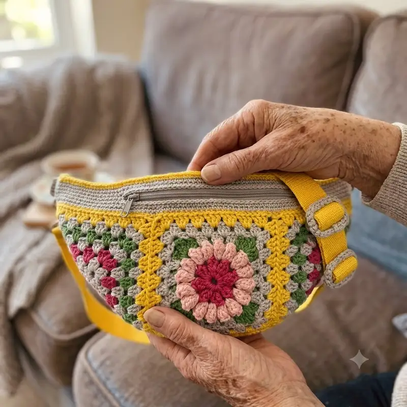 Quality crochet pattern: Floral Crossbody Bag Pattern - Intermediate level guide with complete instructions