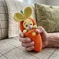 Bunny in carrot Amigurumi Pattern step 1 - construction progress