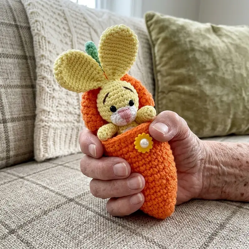 Complimentary Beginner Friendly crochet pattern: Bunny in carrot Amigurumi Pattern - Simple to follow guide