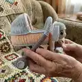 Doll in a Baby-Carriage Amigurumi Pattern step 2 - assembly progress