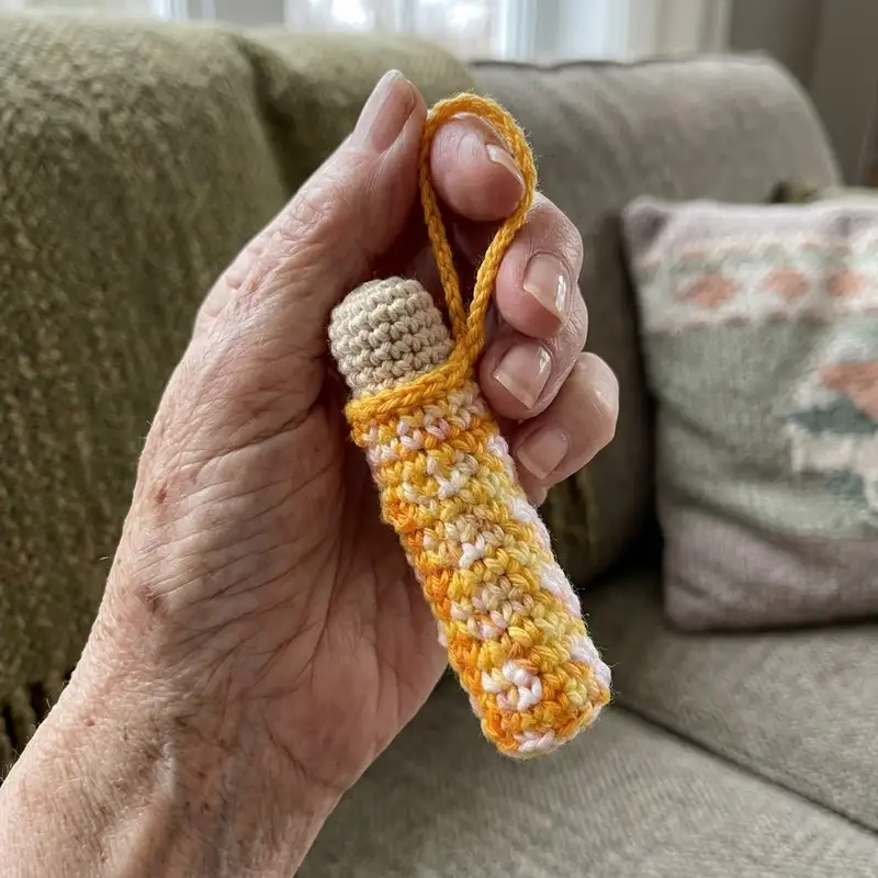 Complimentary Beginner Friendly crochet pattern: Handy Dandy Lip Balm Holder Pattern - Simple to follow guide