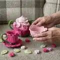 Floral tea set Amigurumi Pattern step 4 - final assembly and finishing