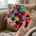 Crochet Flower Blanket Pattern step 4 - final assembly and finishing