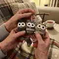 Hopeful Owls Amigurumi Pattern step 2 - assembly progress