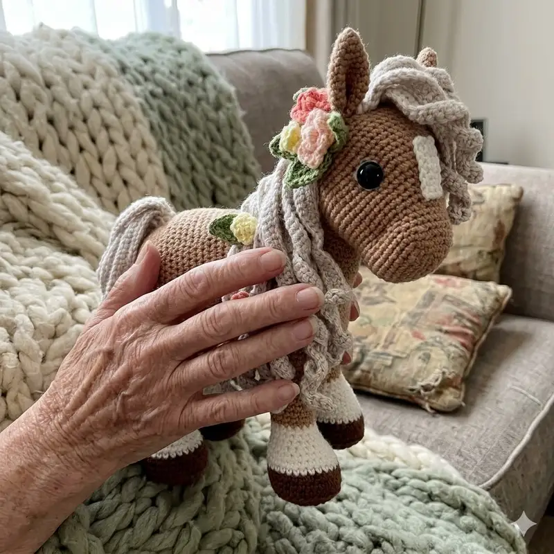 Quality crochet pattern: Summer Horse Amigurumi Pattern - Intermediate level guide with complete instructions