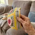 Floral Crossbody Bag Pattern step 2 - assembly progress