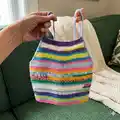 Caron Crochet Halter Top Pattern step 1 - construction progress