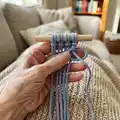 Macrame Bat Wall Hanging Pattern step 2 - assembly progress