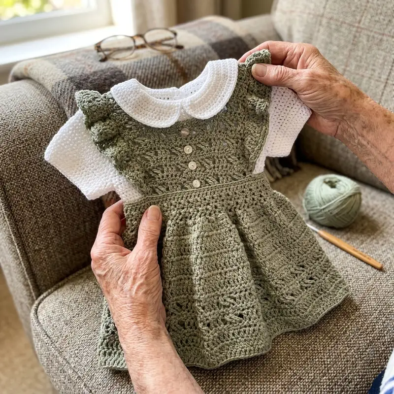 Complimentary Intermediate crochet pattern: Baby Dress Pattern - Simple to follow guide