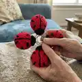 Ladybug Keychains Amigurumi Pattern step 4 - final assembly and finishing
