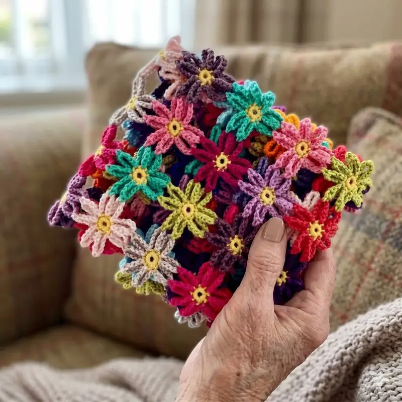 Complimentary Intermediate crochet pattern: Crochet Flower Blanket Pattern - Simple to follow guide