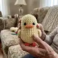Duck No Sew Amigurumi Pattern step 1 - construction progress